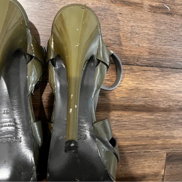 YSL Tribute Sandals Size 37- Green/Gray - Picture 3 of 10